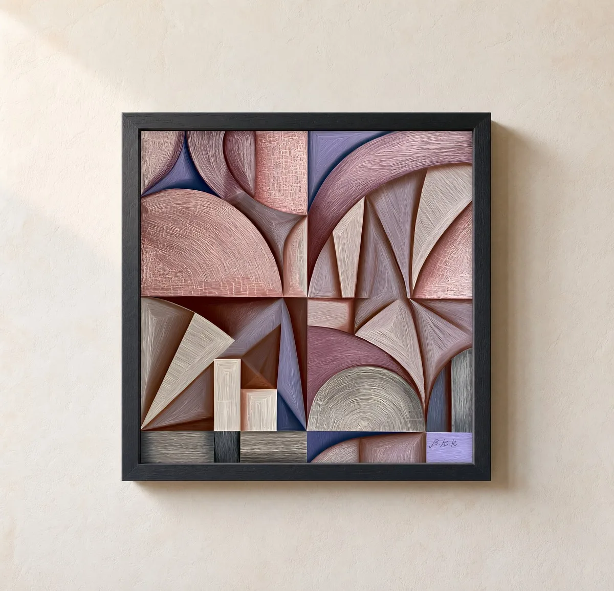 Rose and Lavender Vaults by Bassem, framed print on a wall