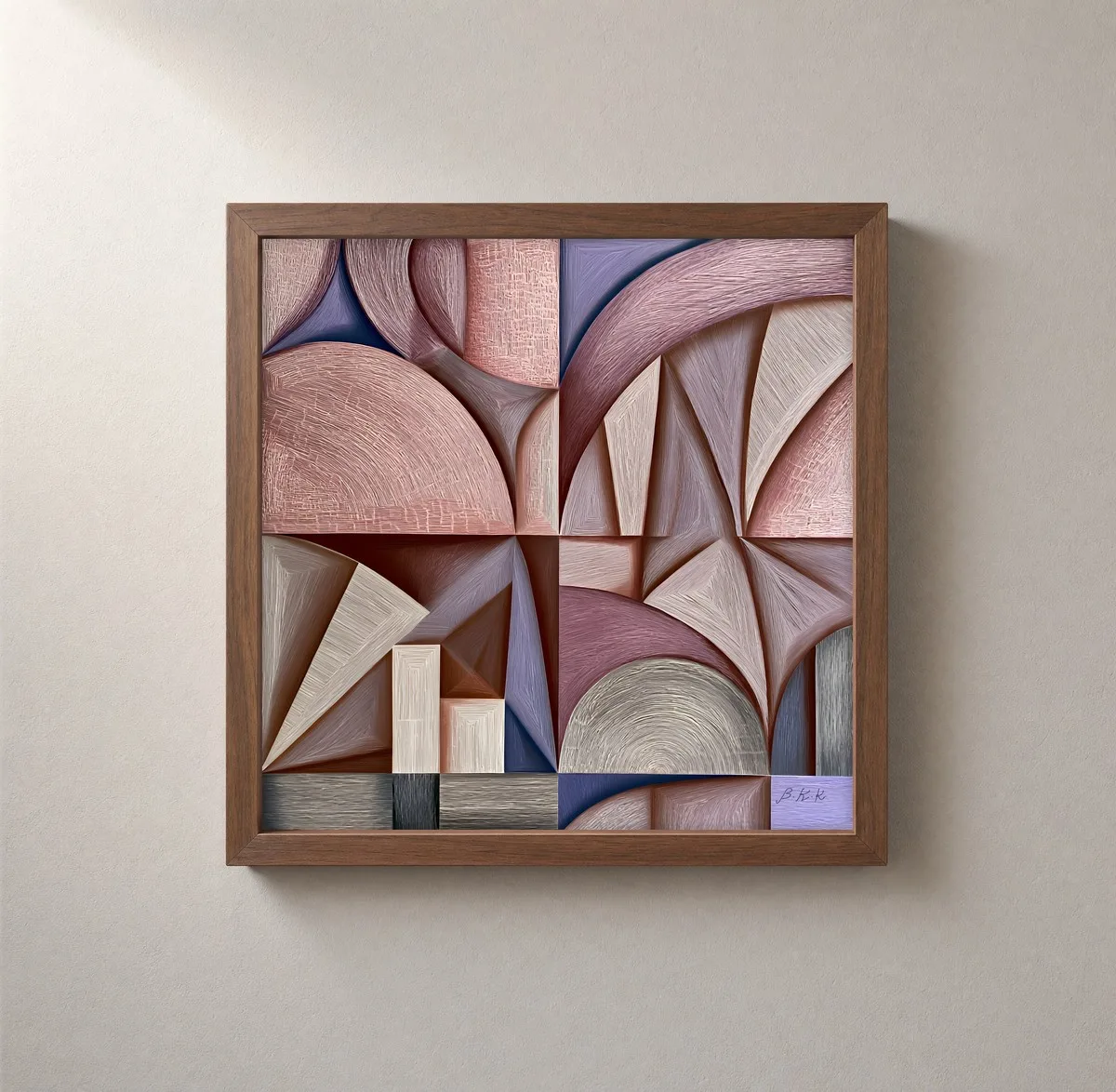 Rose and Lavender Vaults by Bassem, framed print on a wall