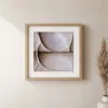 ba-0123-circles-in-soft-stone-print-1-closeup-oak-v6 Circles in Soft Stone by Bassem, art print shown framed on a wall