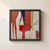 Terracotta Weave by Bassem, framed print on a wall