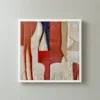 Terracotta Weave by Bassem, framed print on a wall