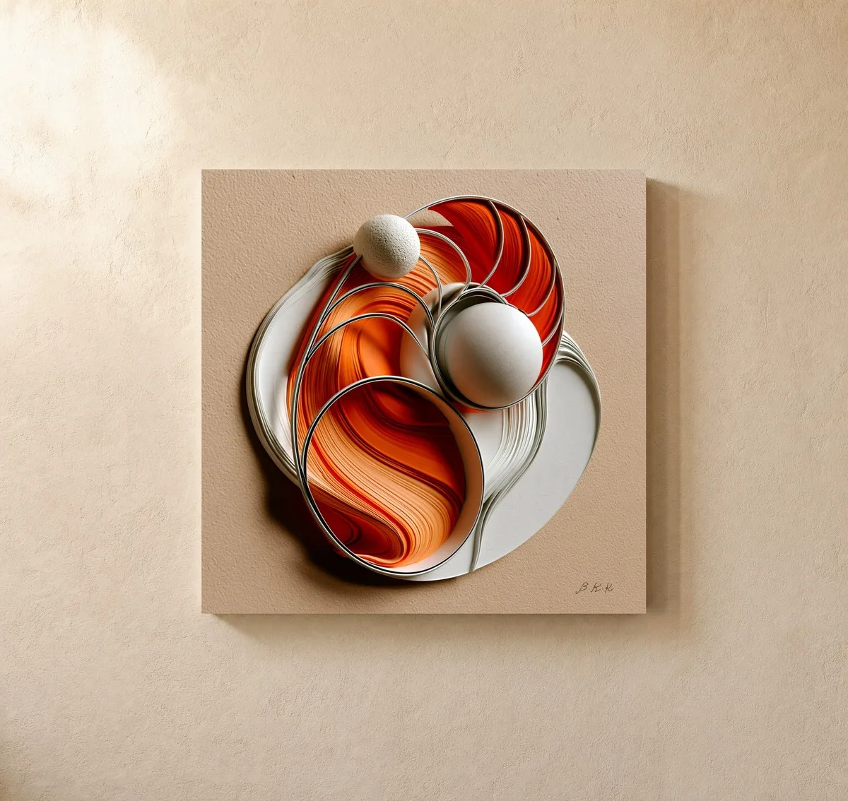 Ember Nest by Bassem, canvas on a wall
