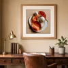 ba-0127-ember-nest-print-2-room-study-oak-v4 Ember Nest by Bassem, art print shown framed on a wall