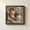 Stone Bowls and Wire by Bassem, framed print on a wall