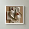 Stone Bowls and Wire by Bassem, framed print on a wall