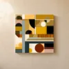 Afternoon Blocks by Bassem, canvas on a wall
