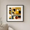 Afternoon Blocks by Bassem, art print shown framed on a wall