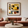 Afternoon Blocks by Bassem, art print shown framed on a wall
