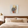 Loops Over Gold by Bassem, canvas on a wall