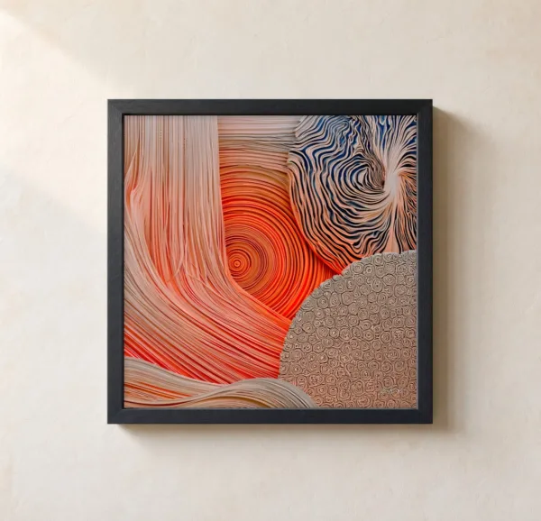Coral Currents by Bassem, framed print on a wall