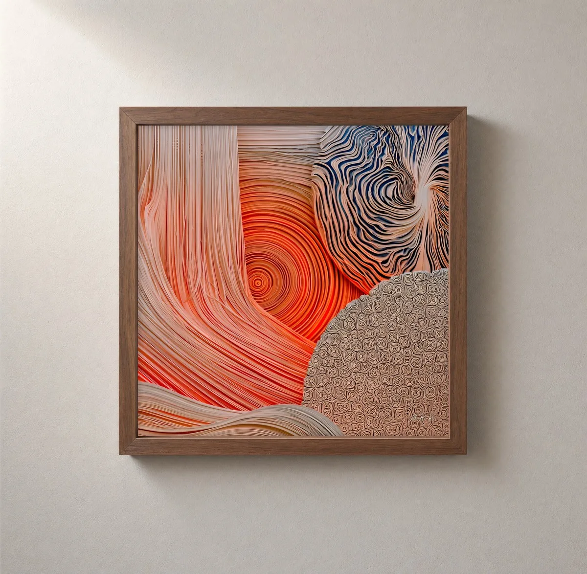 Coral Currents by Bassem, framed print on a wall