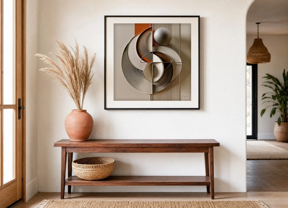 The Pewter Sphere by Bassem, art print shown framed on a wall