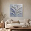 ba-0144-fanned-plaster-fronds-canvas-2-canvas-room-living-greige-v4 Fanned Plaster Fronds by Bassem, canvas on a wall