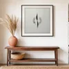 Line Through a Ring by Bassem, art print shown framed on a wall