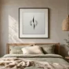 Line Through a Ring by Bassem, art print shown framed on a wall