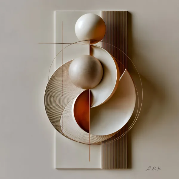 Two Spheres at Rest by Bassem, the full artwork