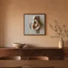 Two Spheres at Rest by Bassem, framed print on a wall