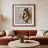 Two Spheres at Rest by Bassem, art print shown framed on a wall