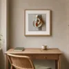 Two Spheres at Rest by Bassem, art print shown framed on a wall