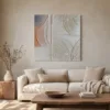 ba-0150-combed-cream-arcs-canvas-2-canvas-room-living-greige-v4 Combed Cream Arcs by Bassem, canvas on a wall