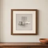 Stacked Blush Stone by Bassem, art print shown framed on a wall