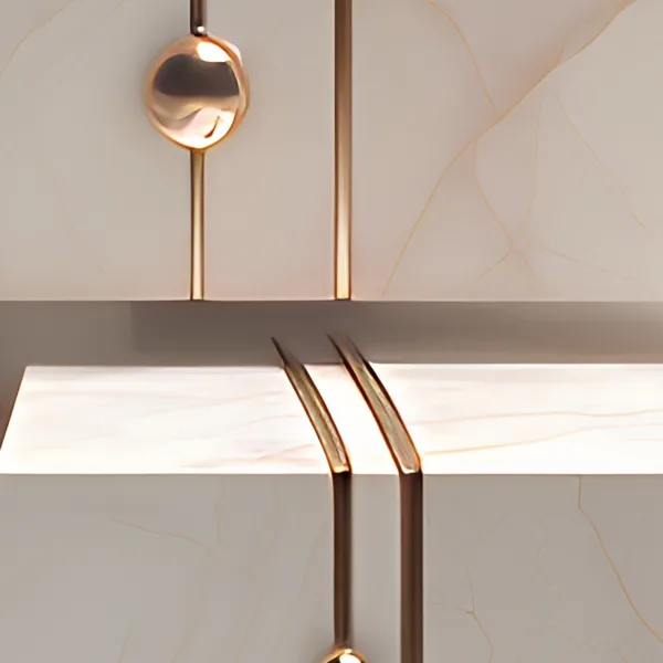 Stacked Blush Stone by Bassem, detail at close range