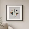 Stacked Cream Columns by Bassem, art print shown framed on a wall