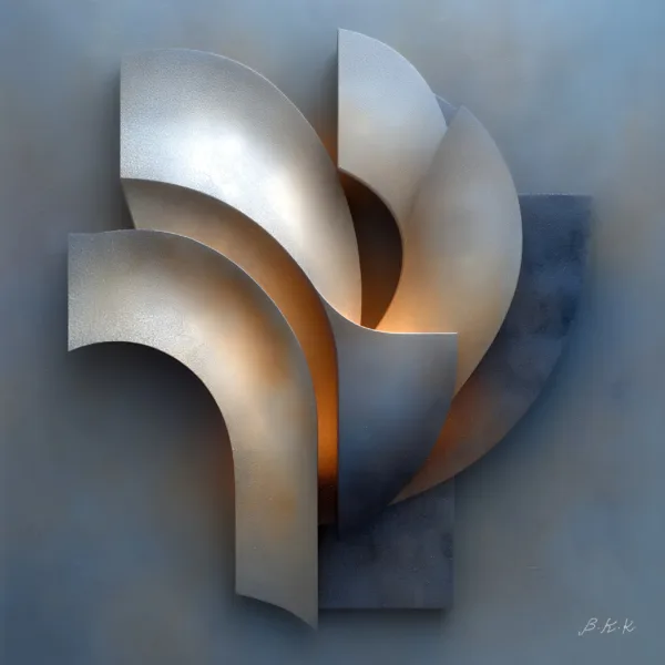 Curved Silver Blades by Bassem, the full artwork