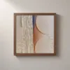 ba-0156-two-moons-in-cream-framed-2-thin-closeup-walnut-v4 Two Moons in Cream by Bassem, framed print on a wall