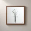 ba-0157-wire-bouquet-framed-2-thin-closeup-walnut-v4 Wire Bouquet by Bassem, framed print on a wall