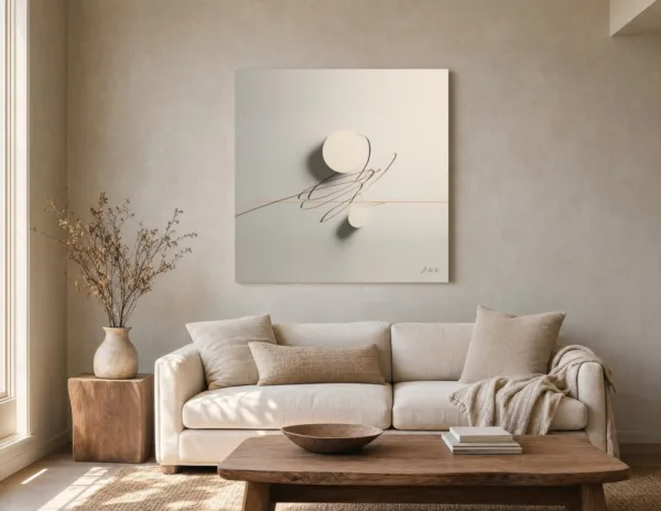 Copper Thread by Bassem, canvas on a wall