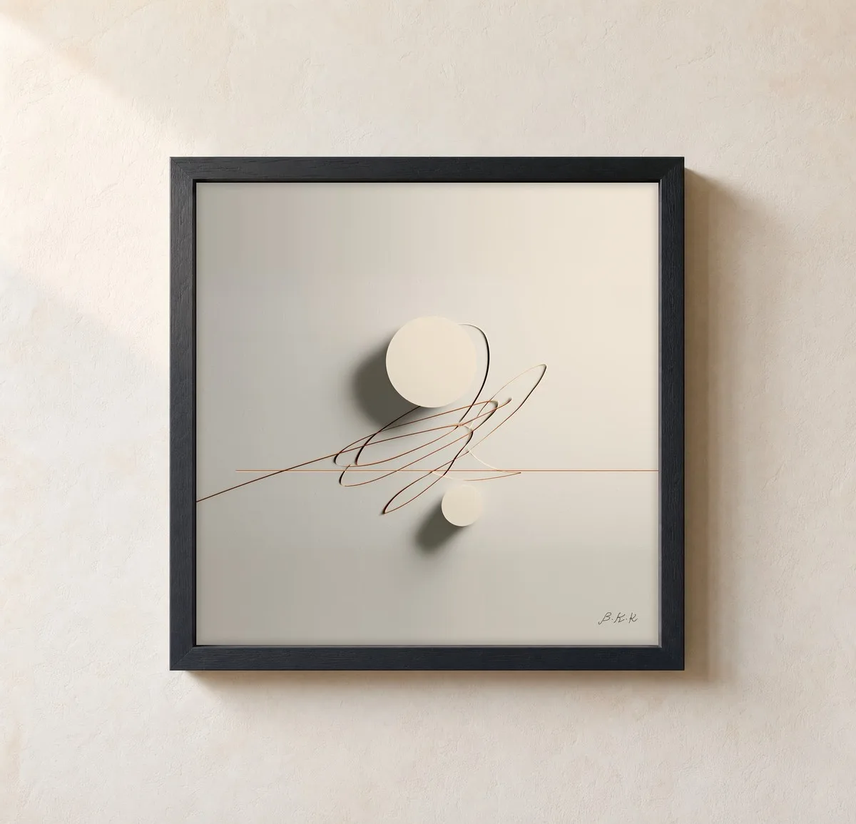 Copper Thread by Bassem, framed print on a wall
