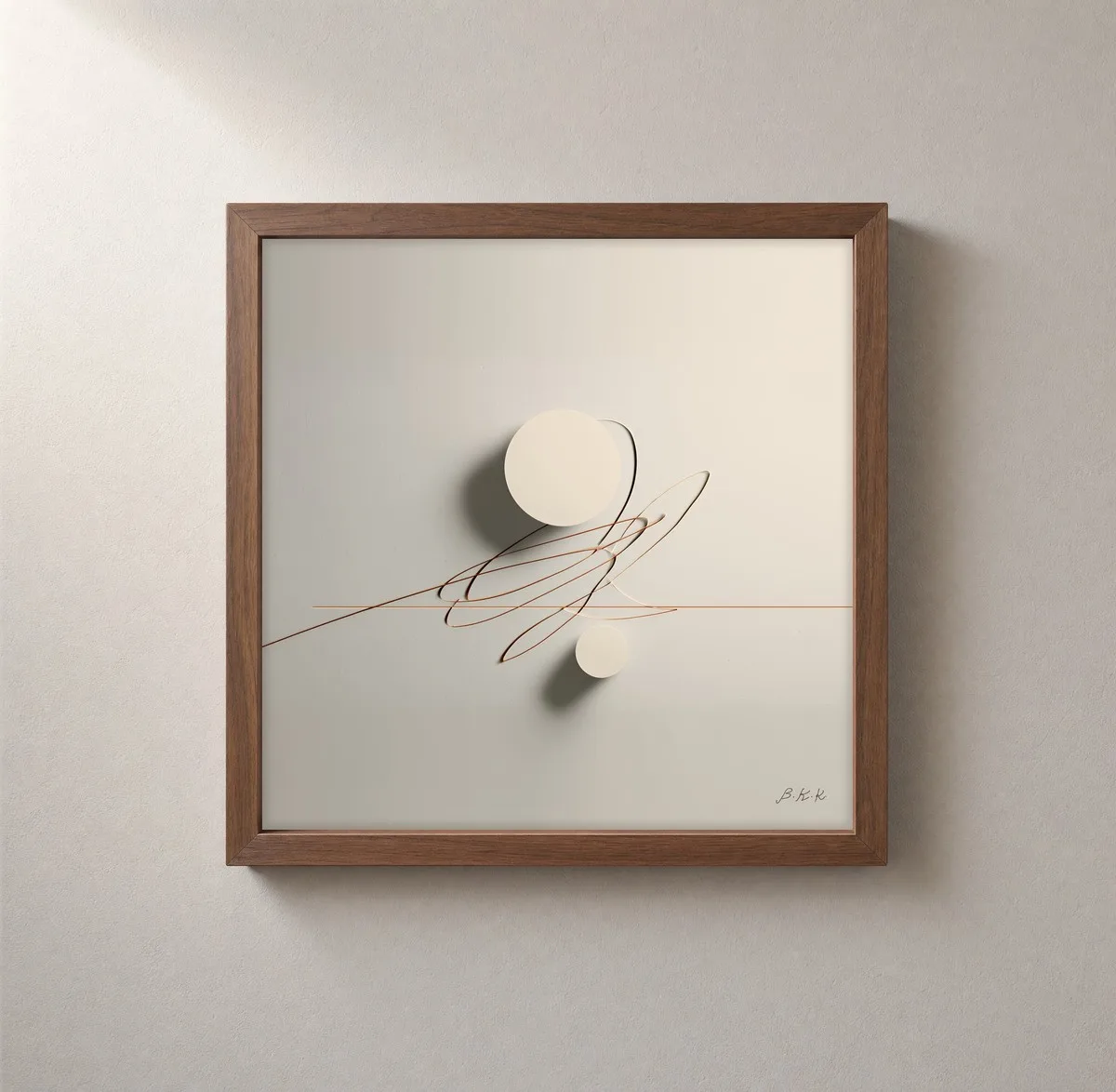Copper Thread by Bassem, framed print on a wall