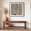 Carved Sand Sampler by Bassem, art print shown framed on a wall