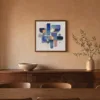 Evening Blue Blocks by Bassem, framed print on a wall
