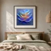 Lantern Petals by Bassem, art print shown framed on a wall