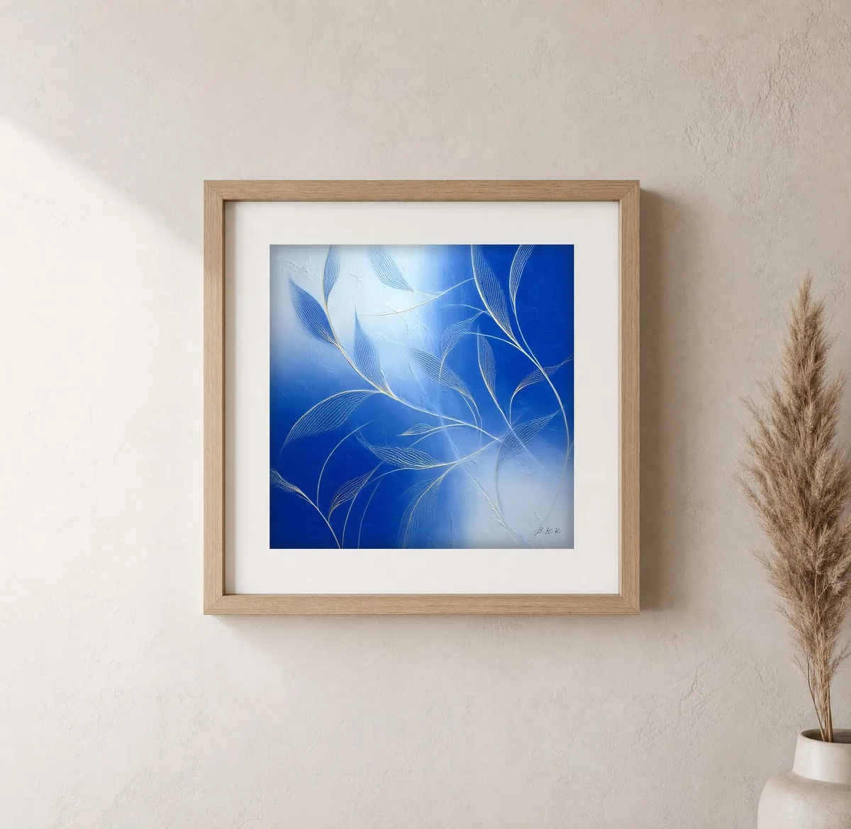 Gold Thread Leaves · Art Print