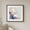 Pale Parasol Leaves by Bassem, art print shown framed on a wall