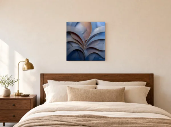 ba-0170-the-copper-leaf-canvas-3-canvas-room-bedroom-white-v4 The Copper Leaf by Bassem, canvas on a wall