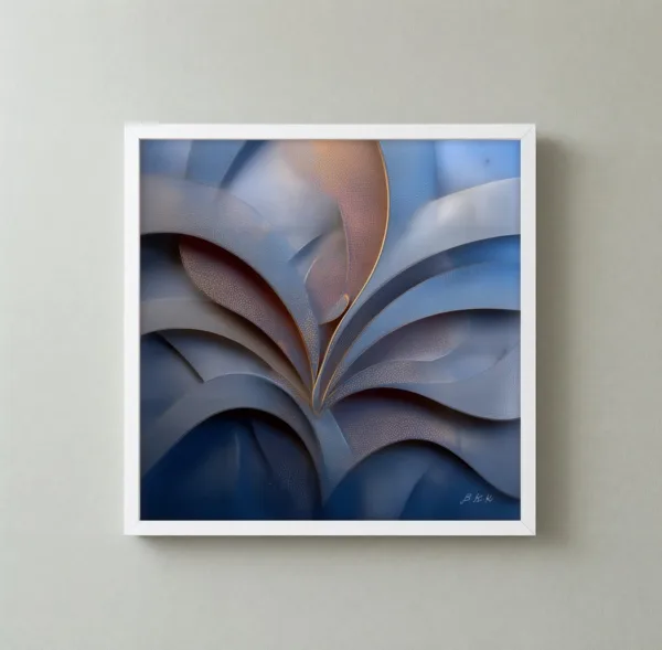 ba-0170-the-copper-leaf-framed-3-thin-closeup-white-v4 The Copper Leaf by Bassem, framed print on a wall