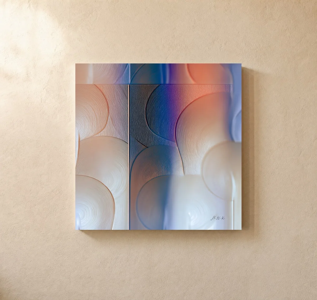 Dusk in Soft Panels by Bassem, canvas on a wall