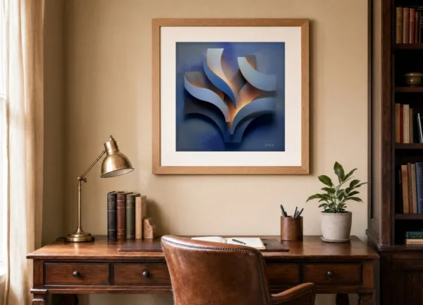 Lit From Within by Bassem, art print shown framed on a wall