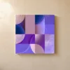 ba-0176-violet-quarter-moons-canvas-1-canvas-closeup-limewash-v4 Violet Quarter Moons by Bassem, canvas on a wall