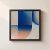 Where Blue Turns Peach by Bassem, framed print on a wall