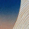 Where Blue Turns Peach by Bassem, detail at close range