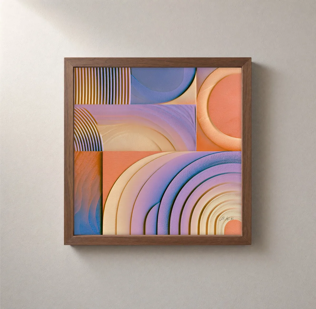 Sherbet Arches by Bassem, framed print on a wall