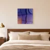 Periwinkle Swirl Tiles by Bassem, canvas on a wall