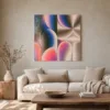 Pink Arches in Shadow by Bassem, canvas on a wall