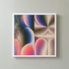 Pink Arches in Shadow by Bassem, framed print on a wall