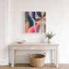 Pink Arches in Shadow by Bassem, framed print on a wall